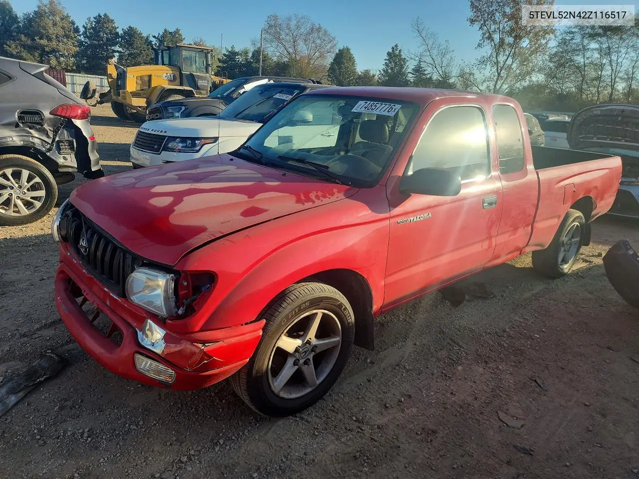 TOYOTA TACOMA 2002, VIN 5TEVL52N42Z116517
