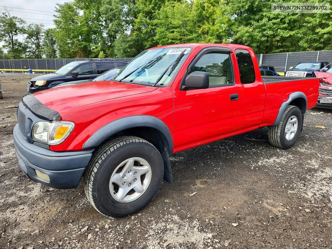 TOYOTA TACOMA 2003, VIN 5TEWN72N33Z289702