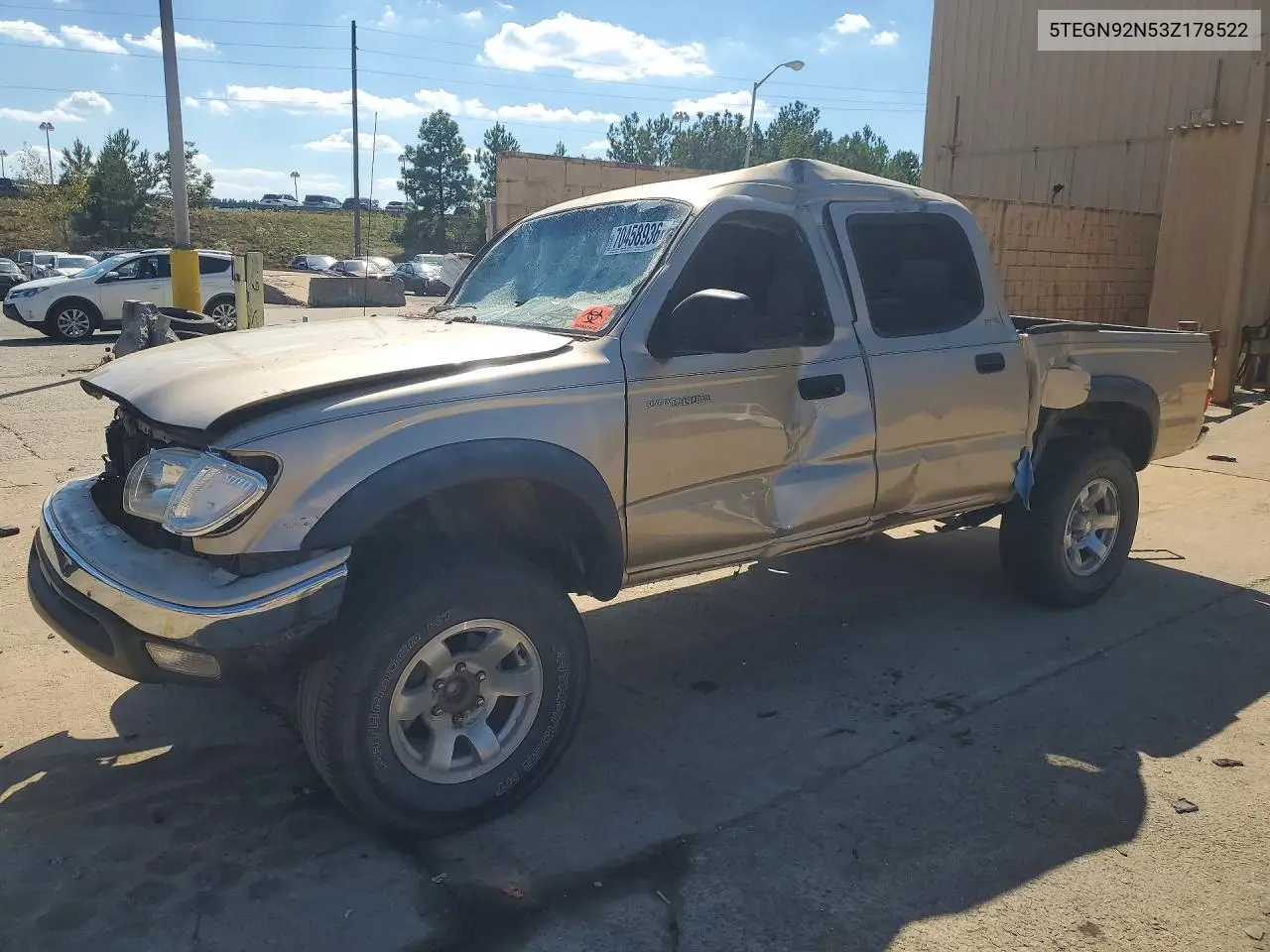TOYOTA TACOMA 2003, VIN 5TEGN92N53Z178522