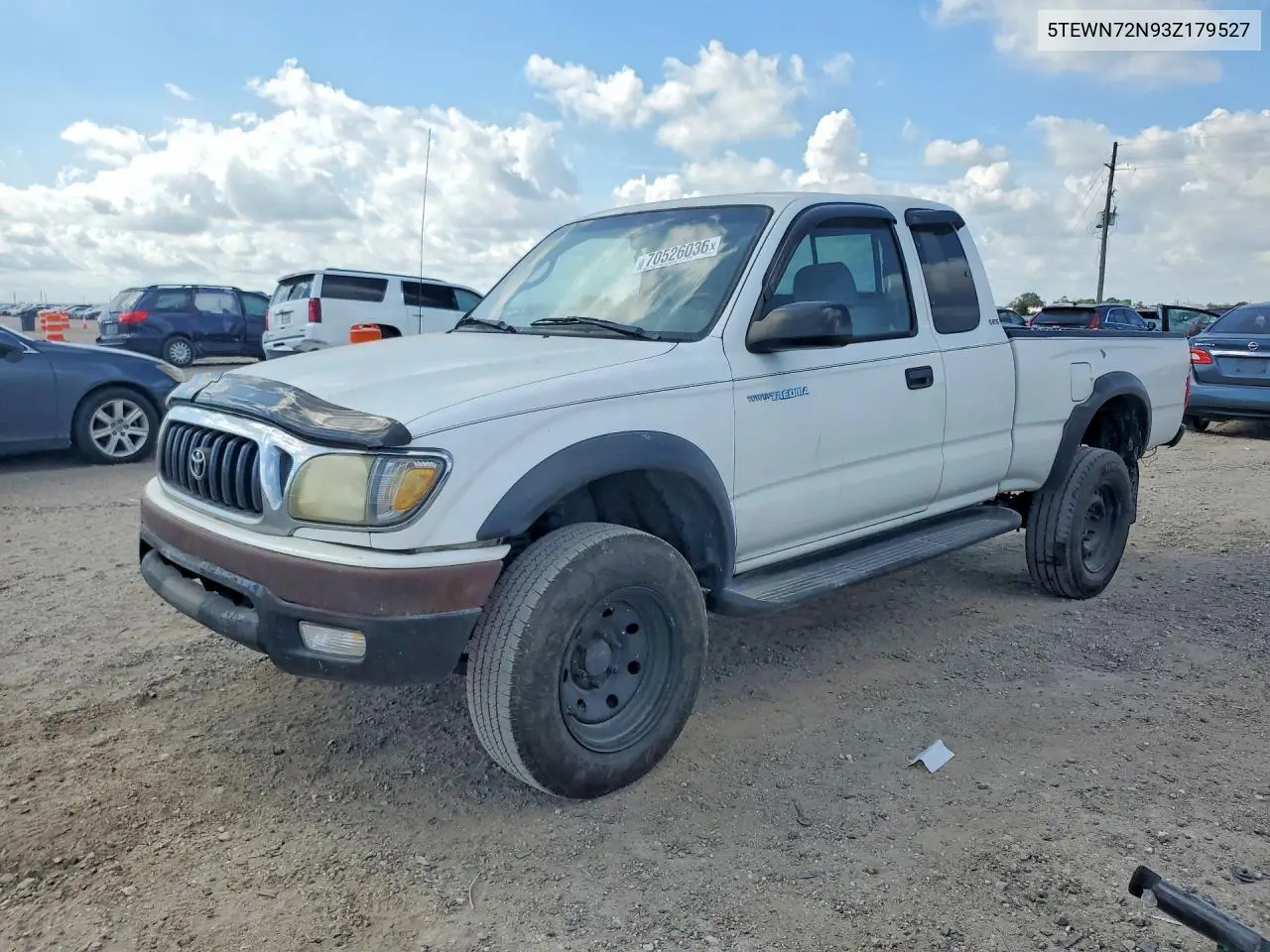 TOYOTA TACOMA 2003, VIN 5TEWN72N93Z179527