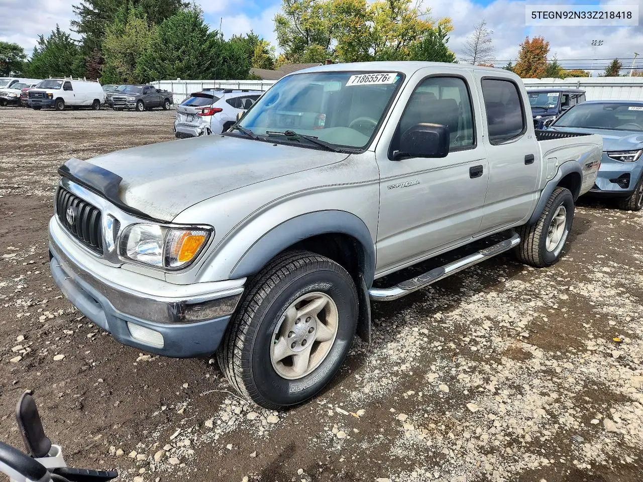TOYOTA TACOMA 2003, VIN 5TEGN92N33Z218418
