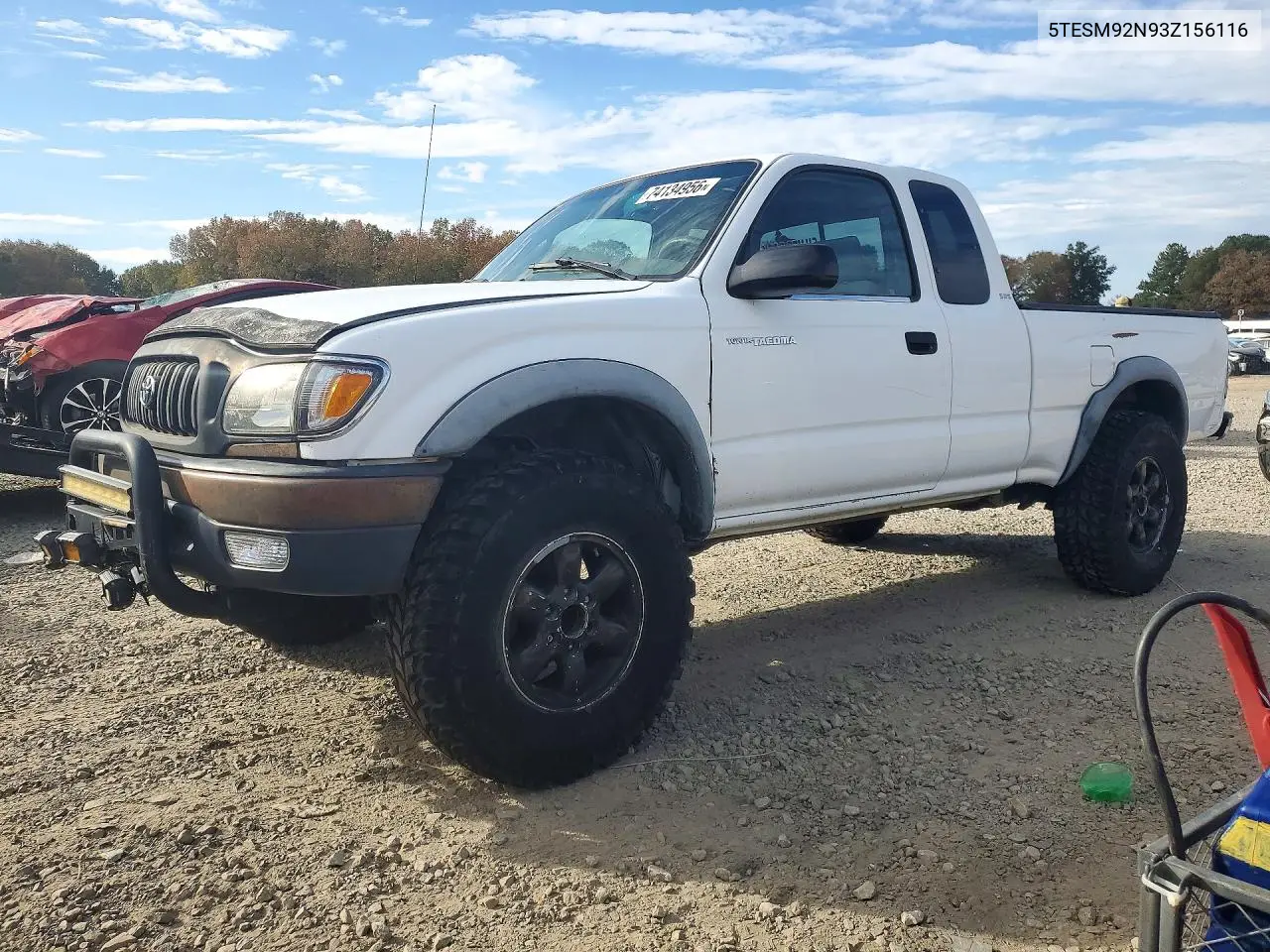 TOYOTA TACOMA 2003, VIN 5TESM92N93Z156116