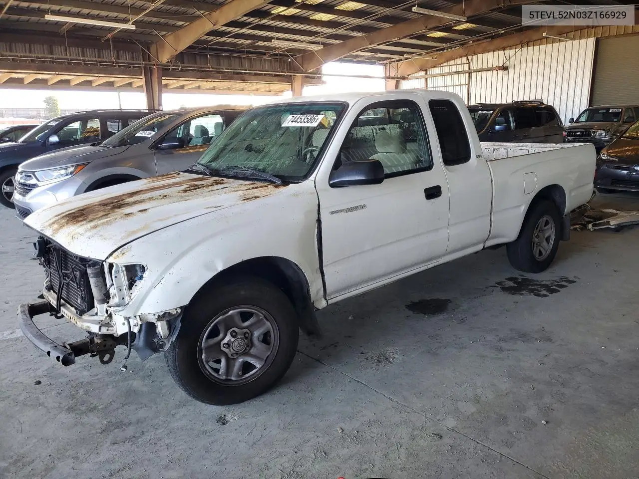 TOYOTA TACOMA 2003, VIN 5TEVL52N03Z166929