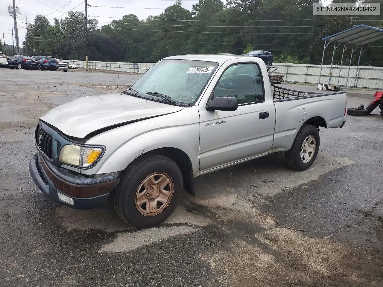 TOYOTA TACOMA 2004, VIN 5TENL42NX4Z408492