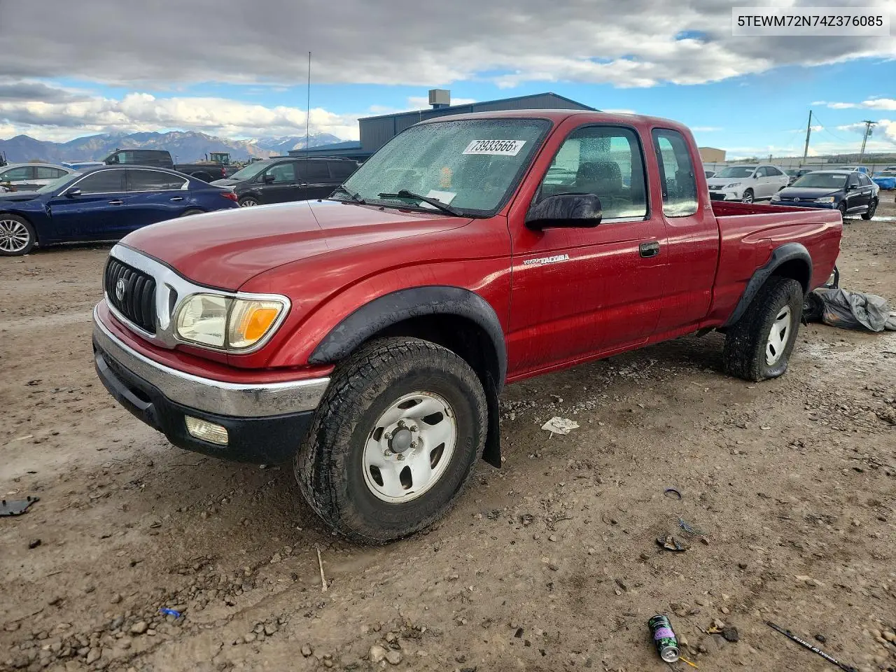 TOYOTA TACOMA 2004, VIN 5TEWM72N74Z376085