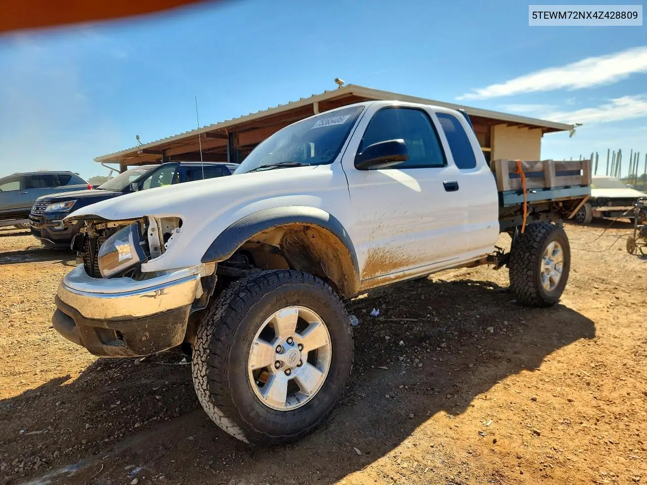 TOYOTA TACOMA 2004, VIN 5TEWM72NX4Z428809
