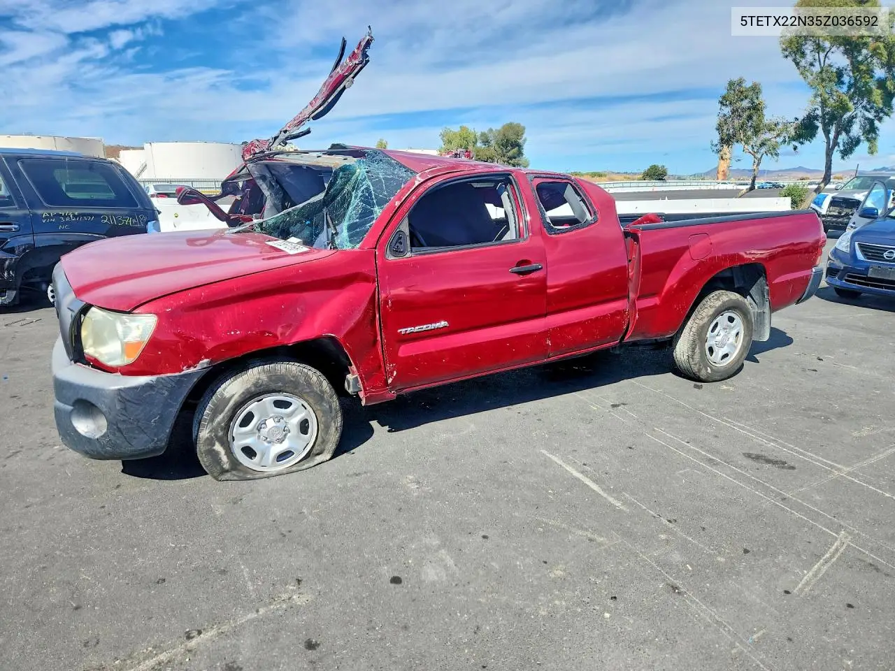 TOYOTA TACOMA 2005, VIN 5TETX22N35Z036592