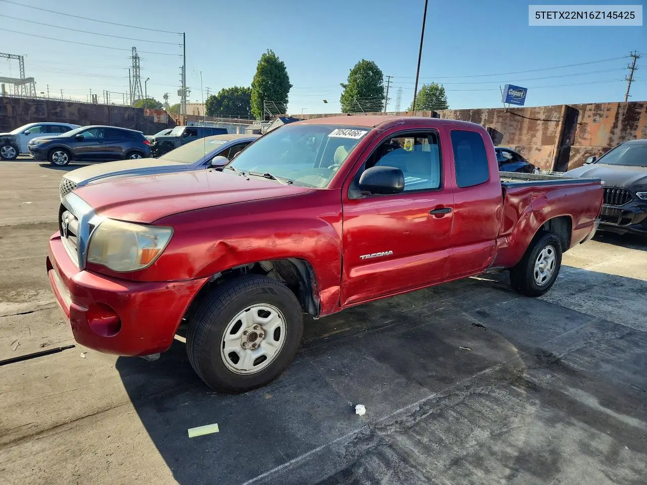 TOYOTA TACOMA 2006, VIN 5TETX22N16Z145425