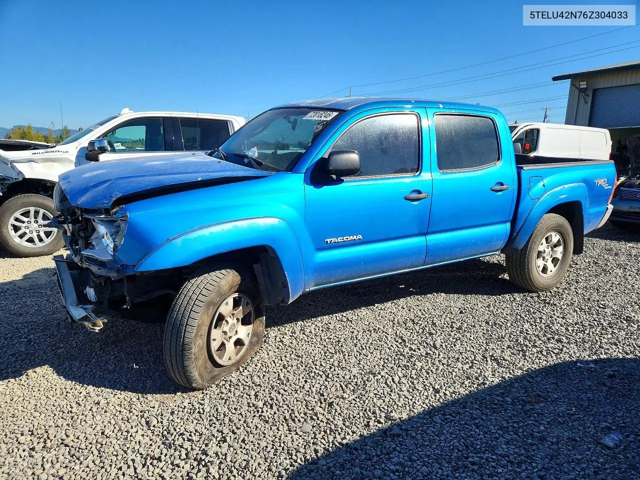 TOYOTA TACOMA 2006, VIN 5TELU42N76Z304033