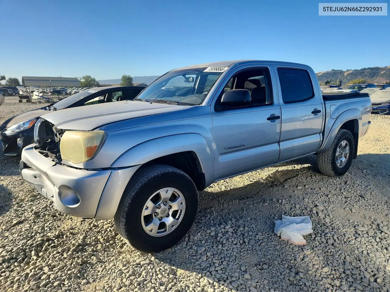 TOYOTA TACOMA 2006, VIN 5TEJU62N66Z292931