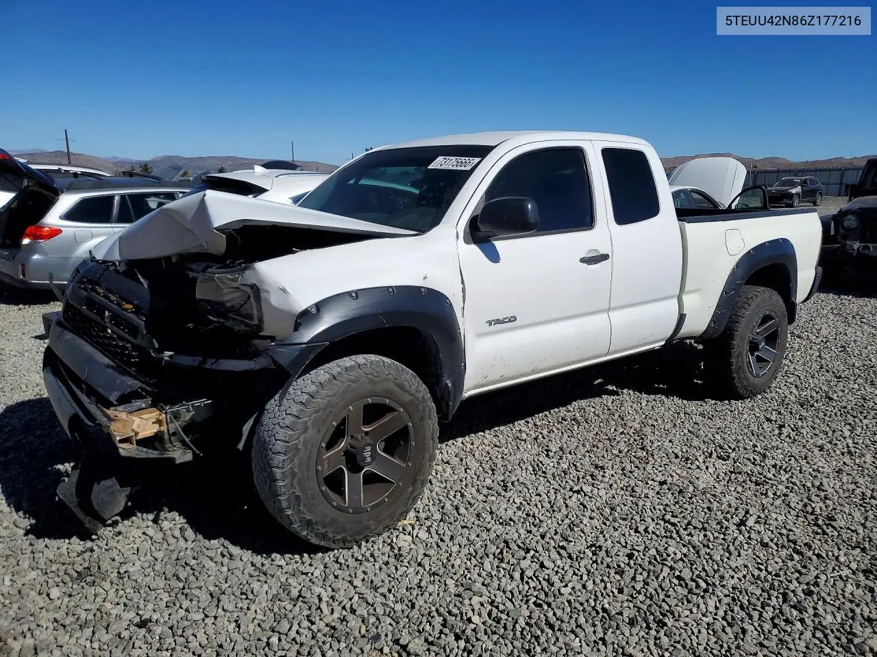 TOYOTA TACOMA 2006, VIN 5TEUU42N86Z177216