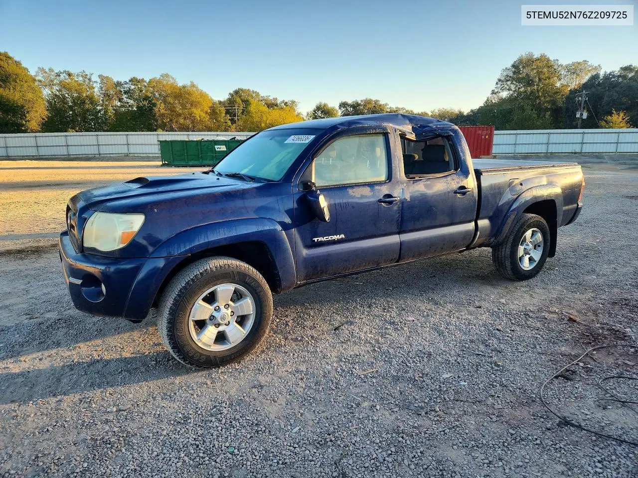 TOYOTA TACOMA 2006, VIN 5TEMU52N76Z209725