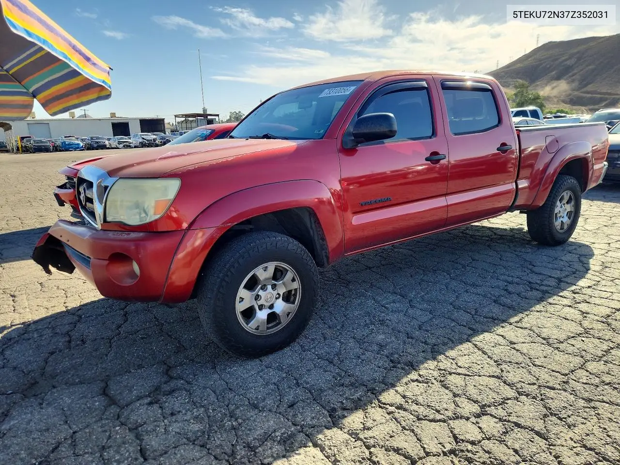 TOYOTA TACOMA 2007, VIN 5TEKU72N37Z352031