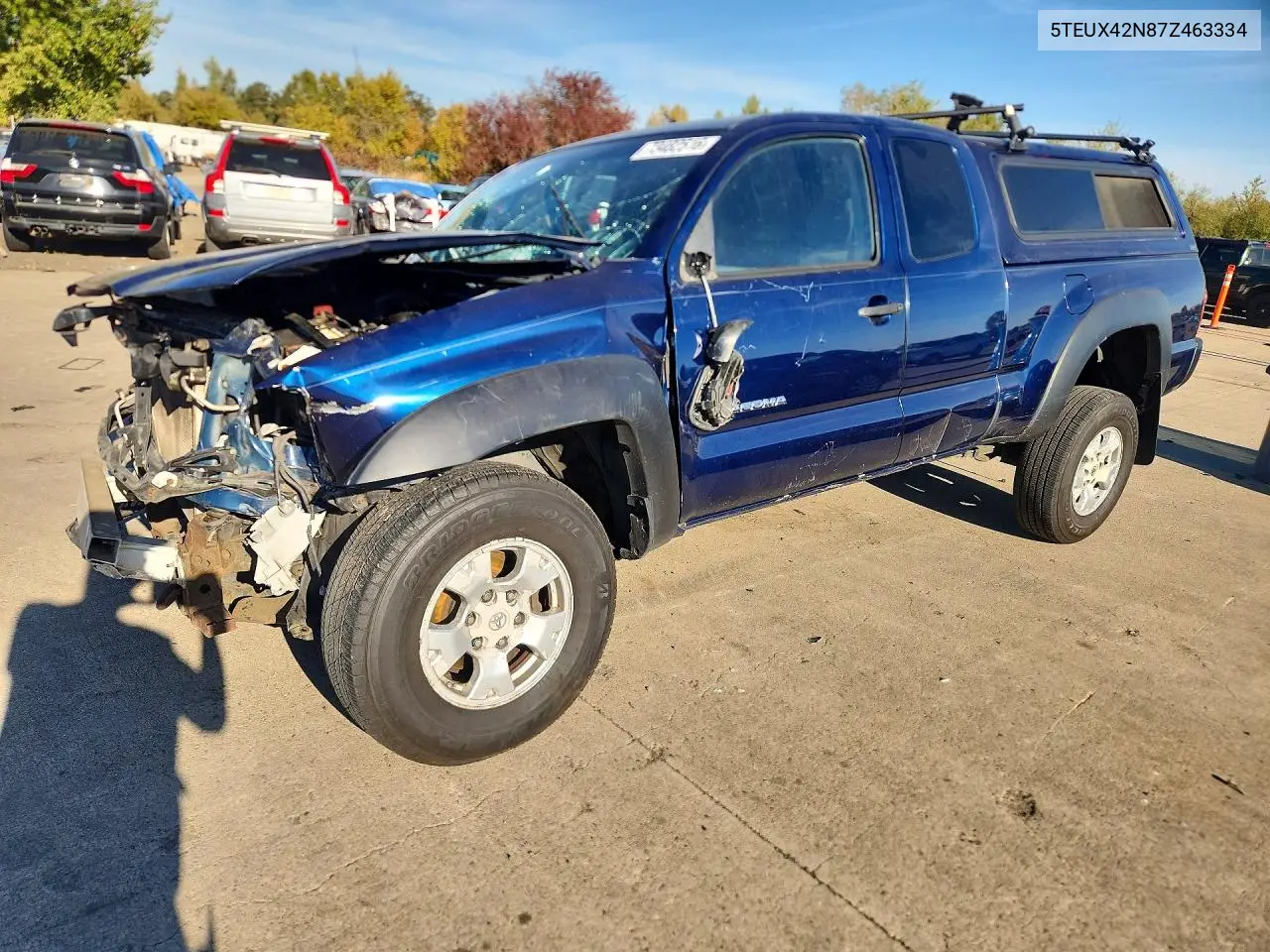 TOYOTA TACOMA 2007, VIN 5TEUX42N87Z463334