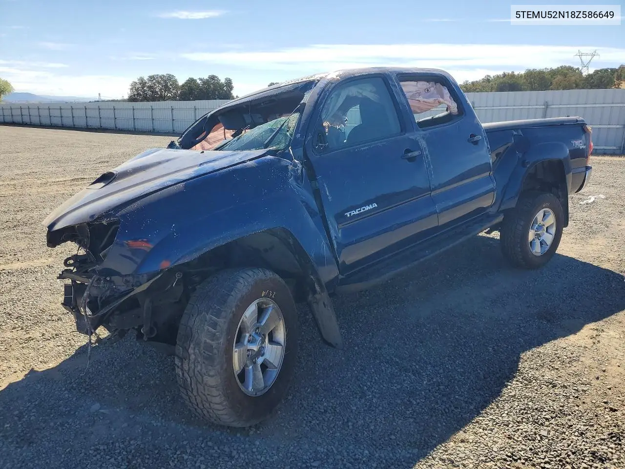 TOYOTA TACOMA 2008, VIN 5TEMU52N18Z586649