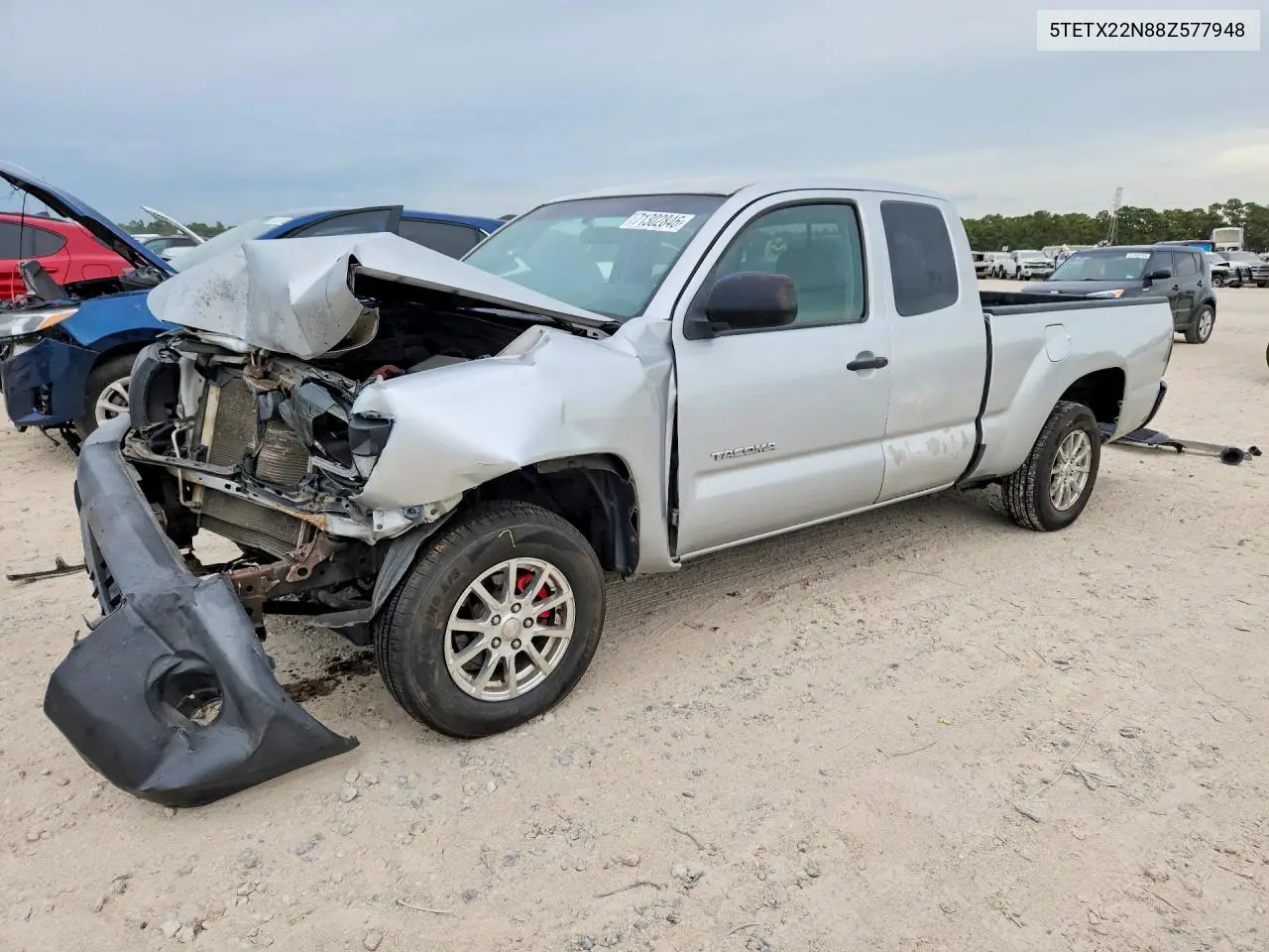 TOYOTA TACOMA 2008, VIN 5TETX22N88Z577948