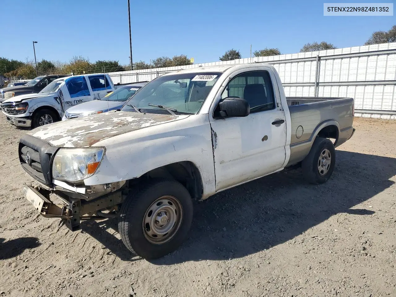 TOYOTA TACOMA 2008, VIN 5TENX22N98Z481352