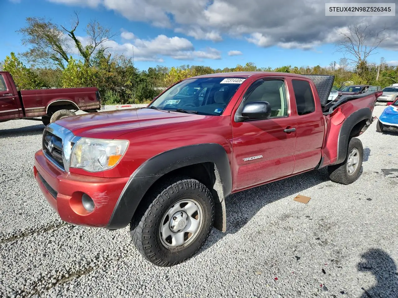 TOYOTA TACOMA 2008, VIN 5TEUX42N98Z526345