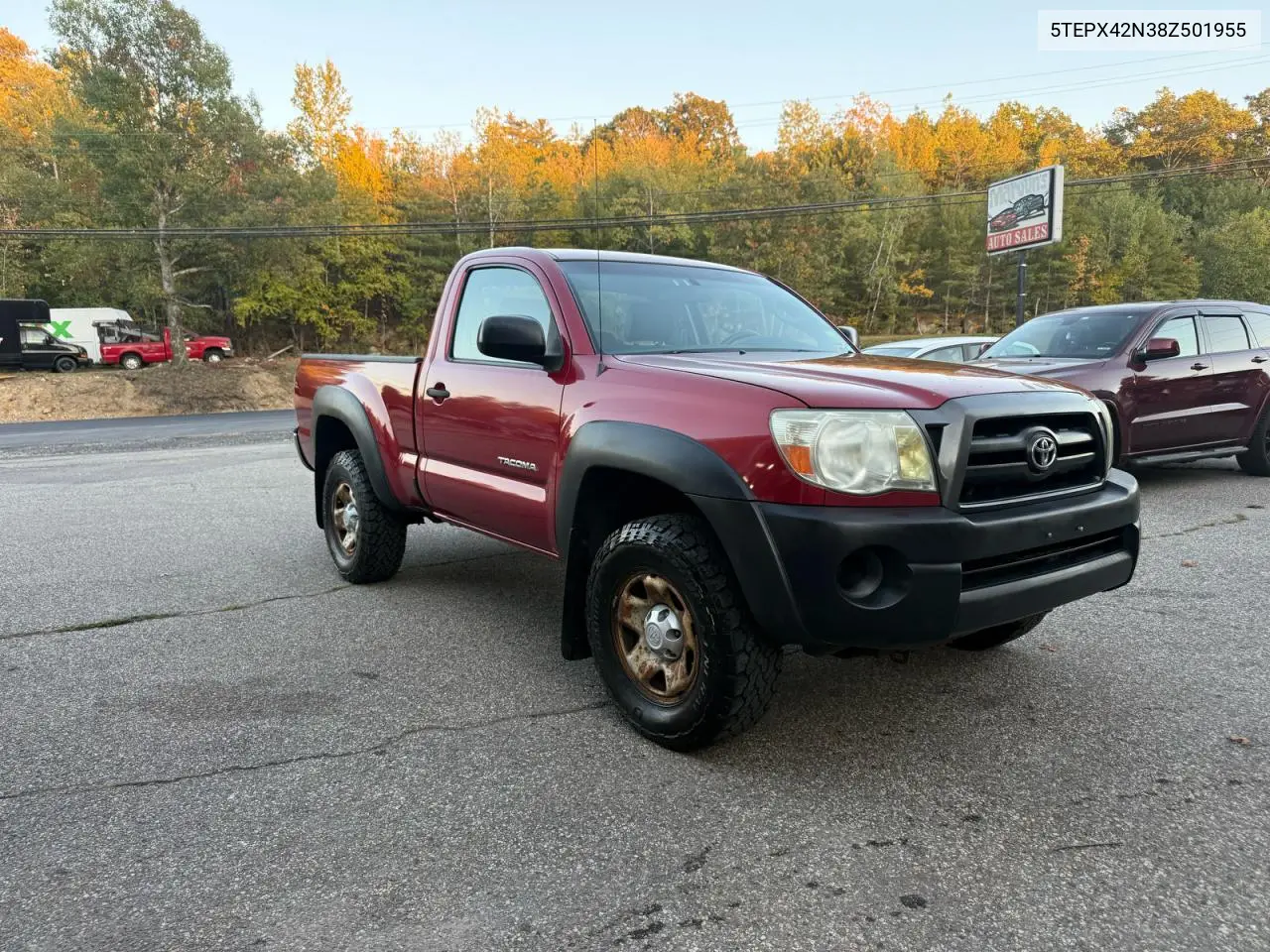 TOYOTA TACOMA 2008, VIN 5TEPX42N38Z501955