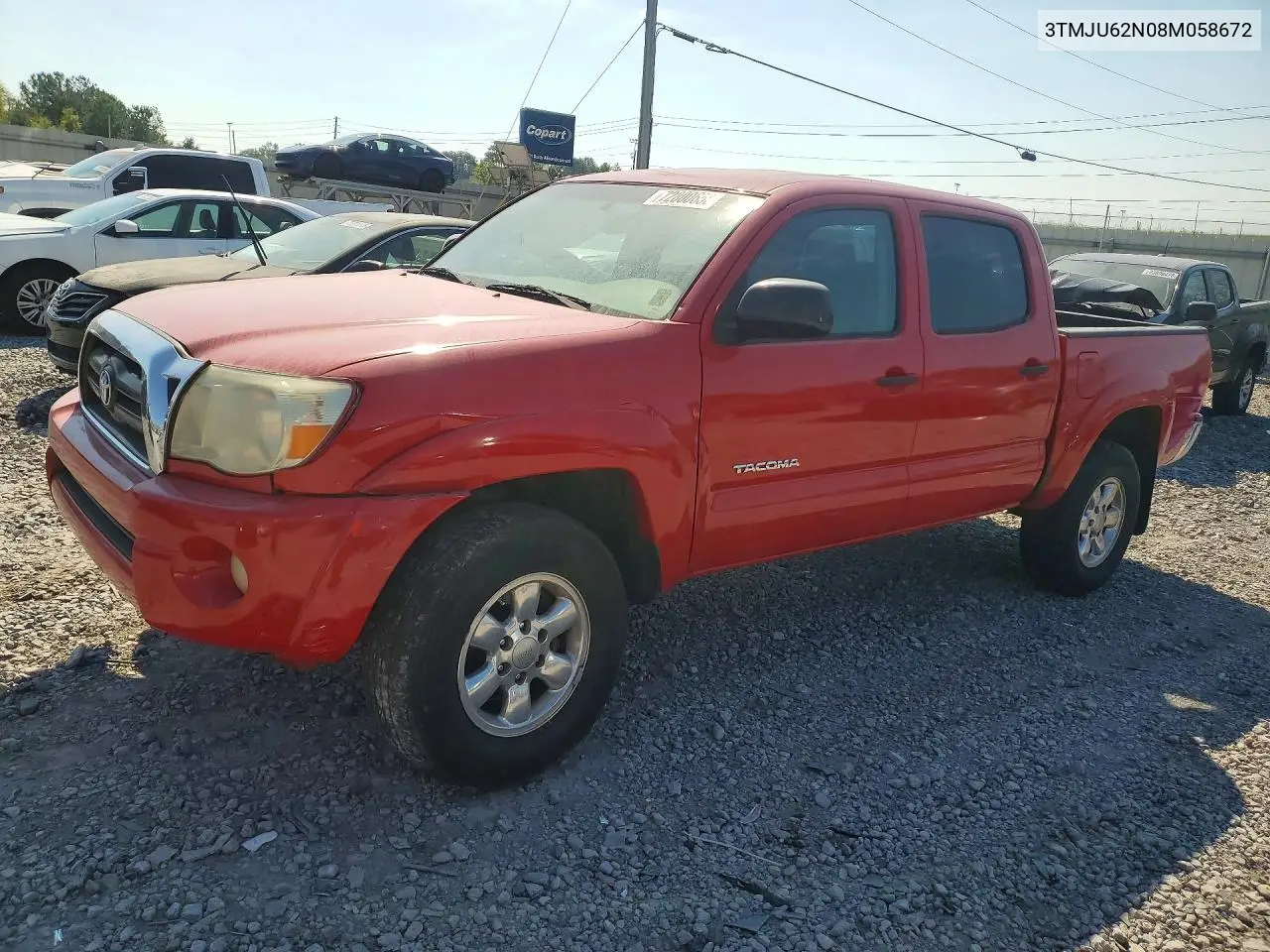 TOYOTA TACOMA 2008, VIN 3TMJU62N08M058672