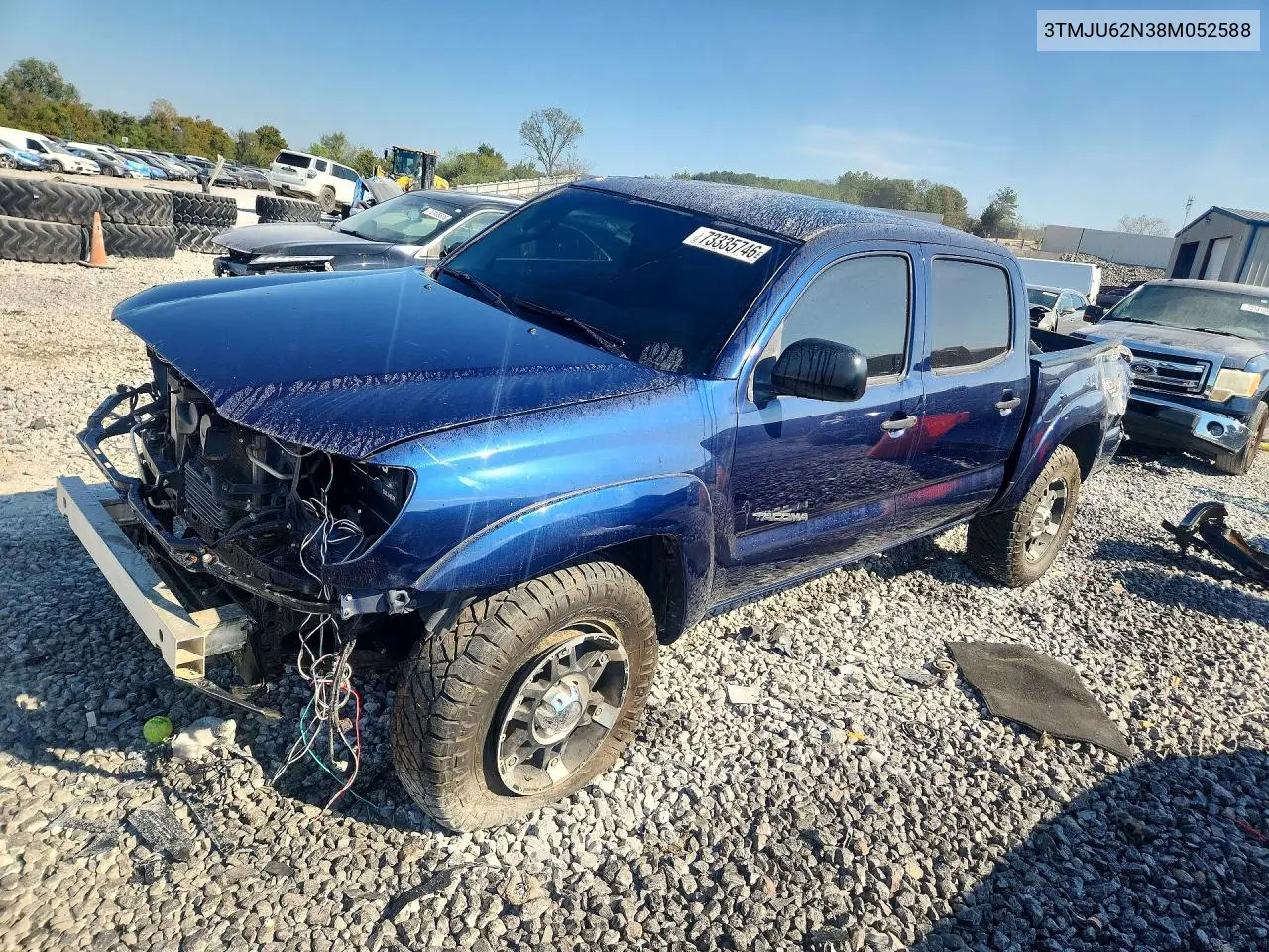 TOYOTA TACOMA 2008, VIN 3TMJU62N38M052588