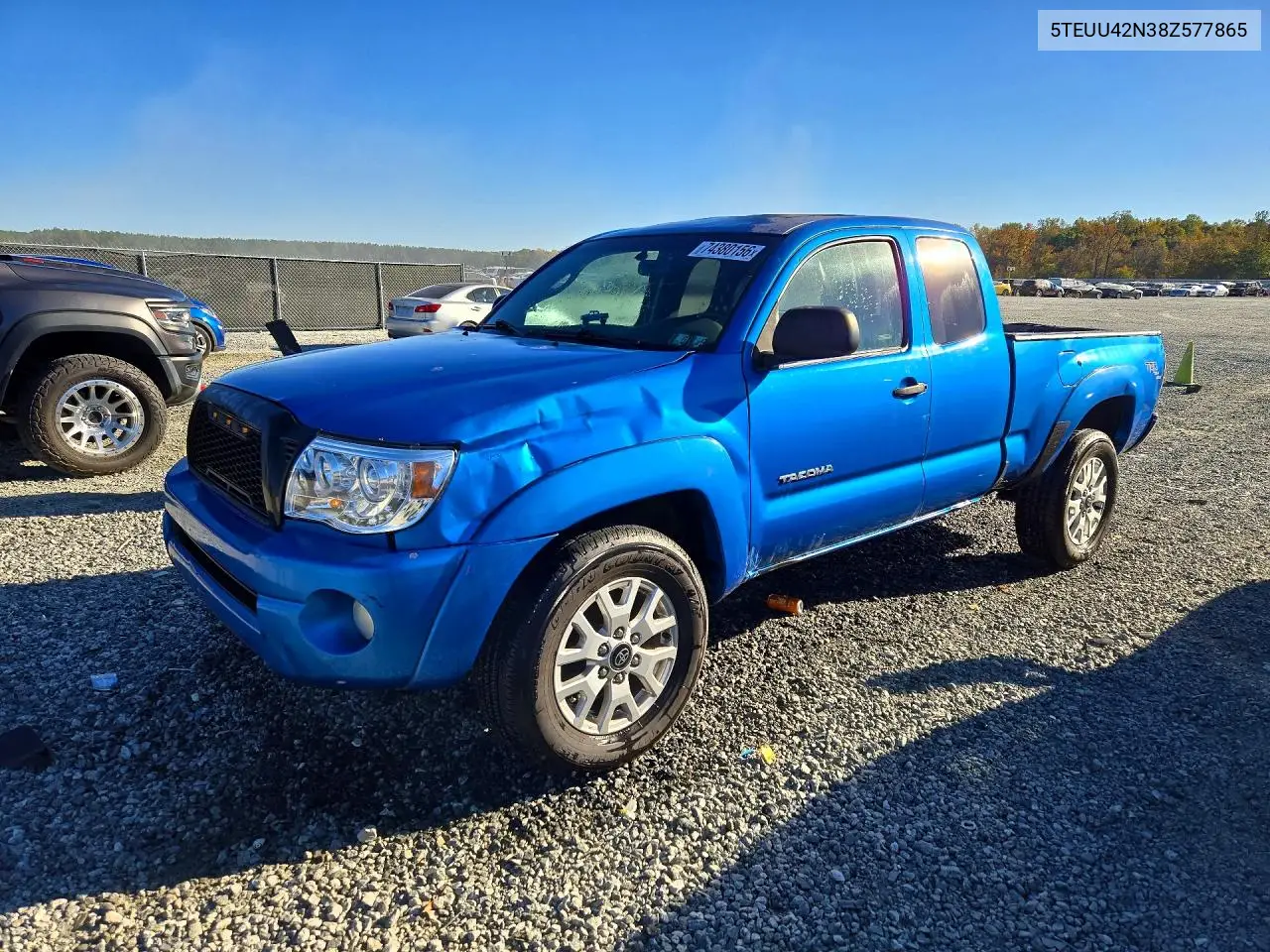 TOYOTA TACOMA 2008, VIN 5TEUU42N38Z577865