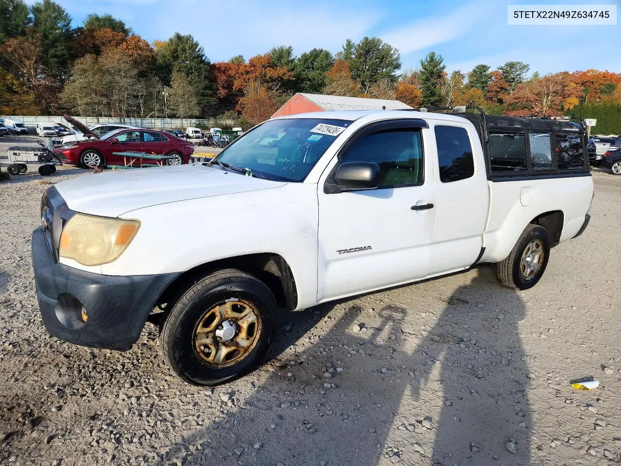 TOYOTA TACOMA 2009, VIN 5TETX22N49Z634745