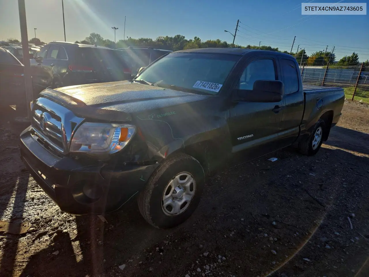 TOYOTA TACOMA 2010, VIN 5TETX4CN9AZ743605