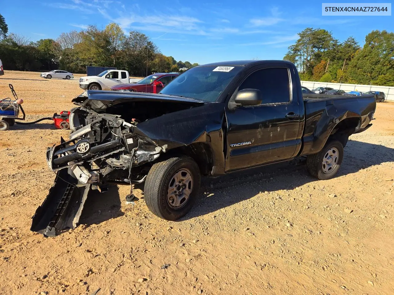 TOYOTA TACOMA 2010, VIN 5TENX4CN4AZ727644