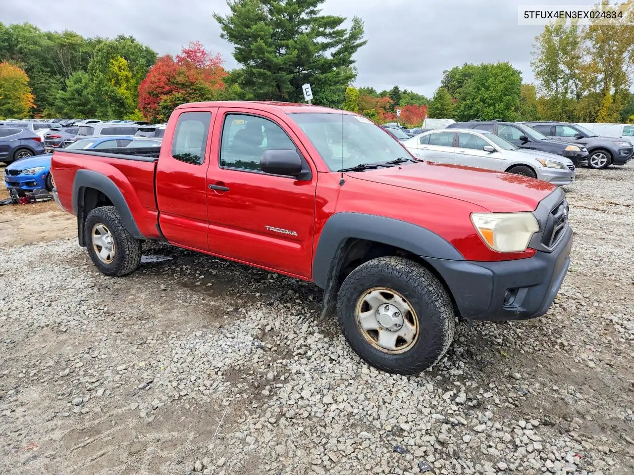 2014 TOYOTA TACOMA VIN 5TFUX4EN3EX024834 — фото 4