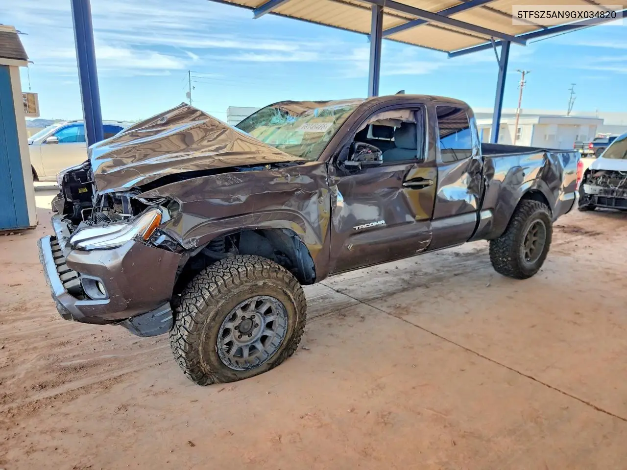 TOYOTA TACOMA 2016, VIN 5TFSZ5AN9GX034820