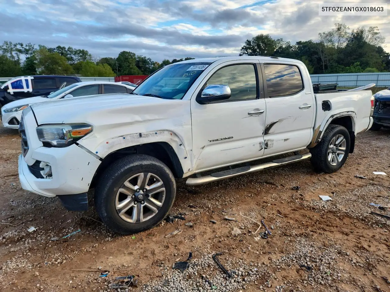 TOYOTA TACOMA 2016, VIN 5TFGZEAN1GX018603