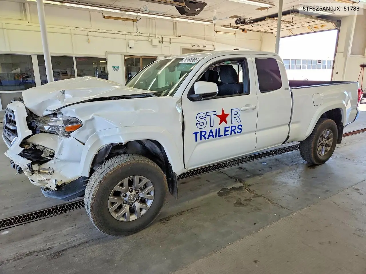 TOYOTA TACOMA 2018, VIN 5TFSZ5AN0JX151788