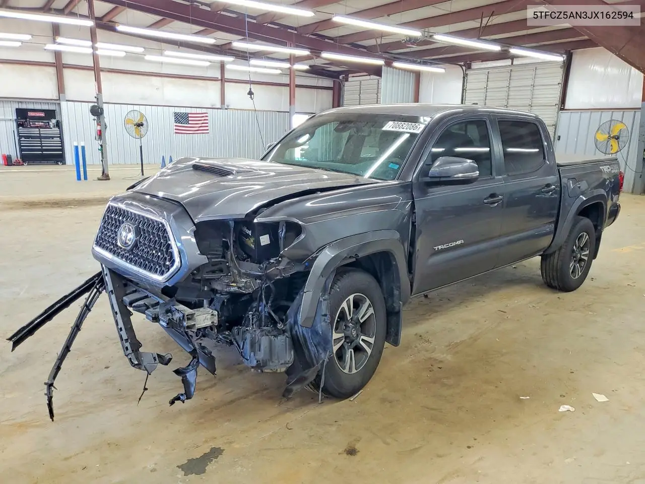 TOYOTA TACOMA 2018, VIN 5TFCZ5AN3JX162594
