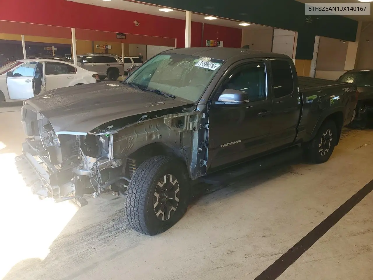 TOYOTA TACOMA 2018, VIN 5TFSZ5AN1JX140167
