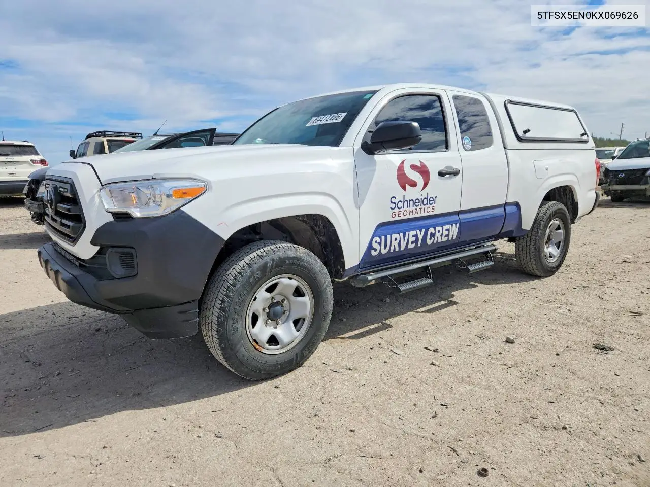 TOYOTA TACOMA 2019, VIN 5TFSX5EN0KX069626