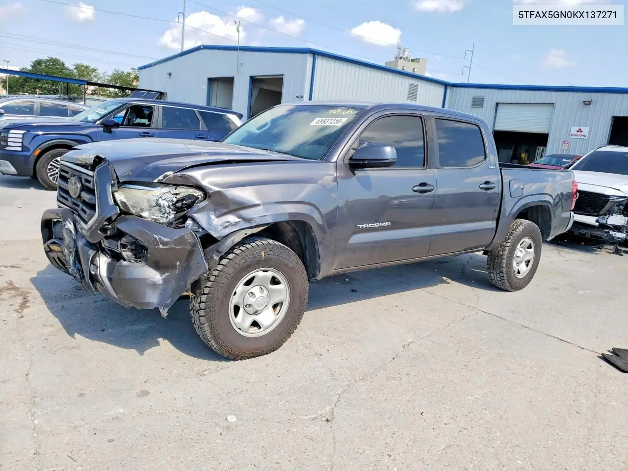 TOYOTA TACOMA 2019, VIN 5TFAX5GN0KX137271