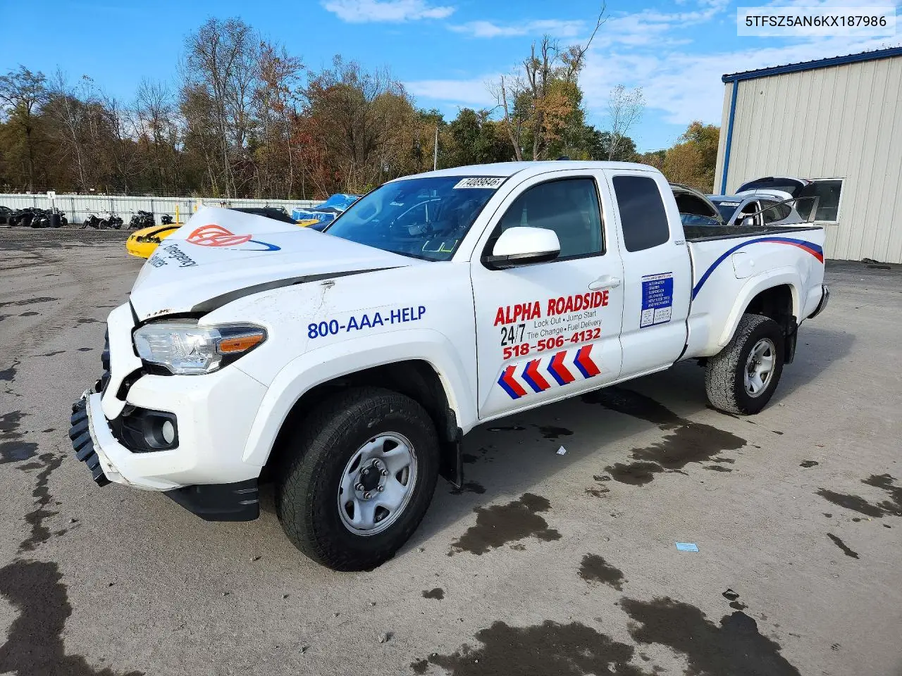 TOYOTA TACOMA 2019, VIN 5TFSZ5AN6KX187986
