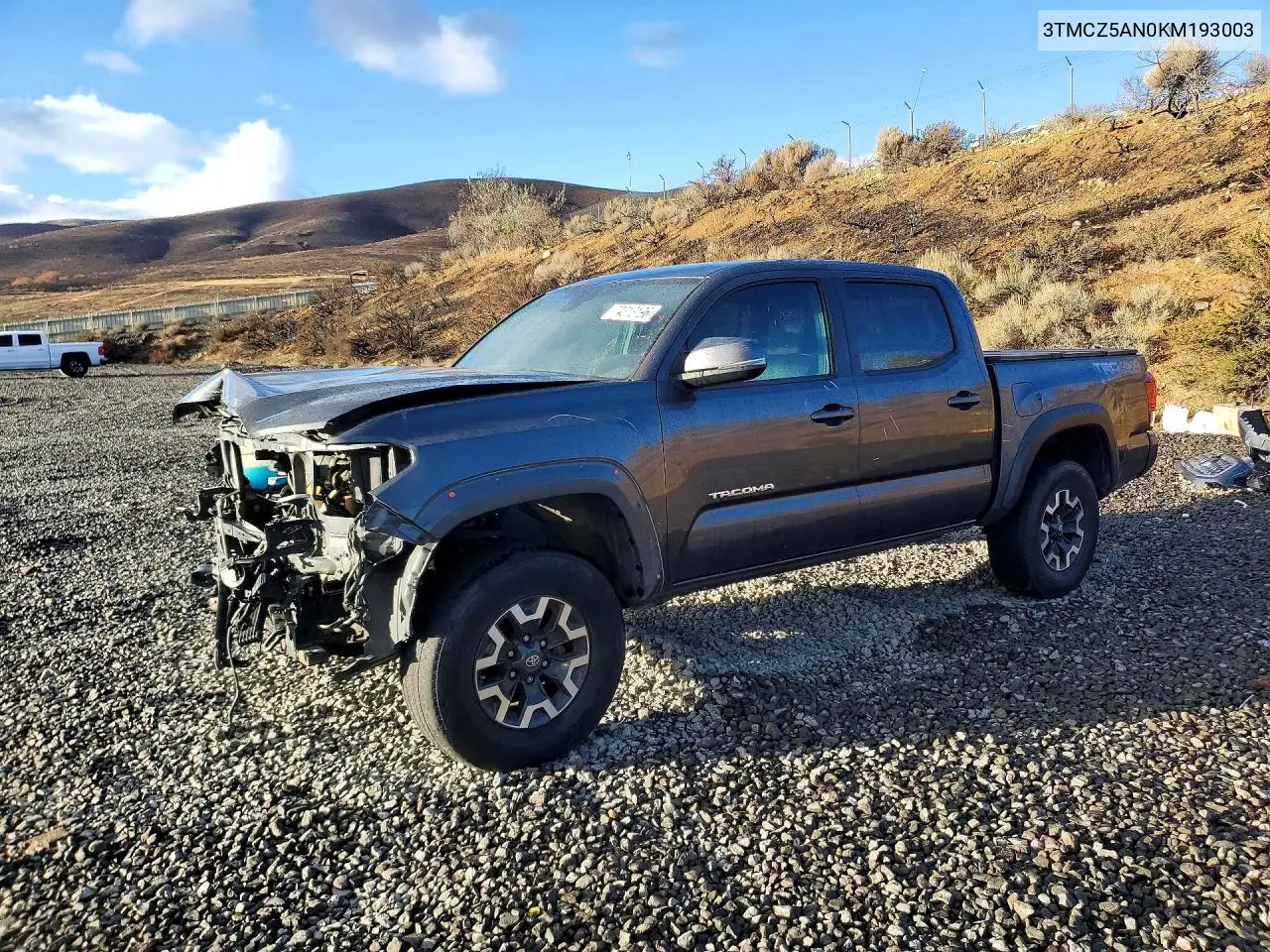 TOYOTA TACOMA 2019, VIN 3TMCZ5AN0KM193003