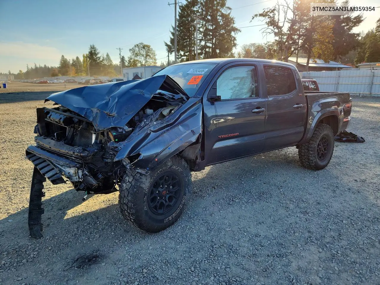 TOYOTA TACOMA 2020, VIN 3TMCZ5AN3LM359354