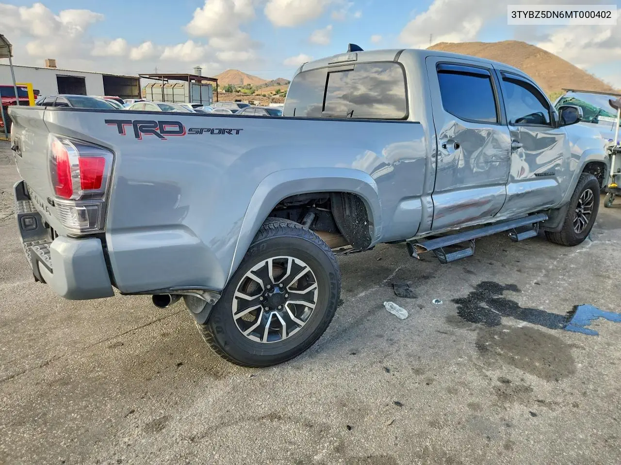 2021 TOYOTA TACOMA VIN 3TYBZ5DN6MT000402 — фото 3