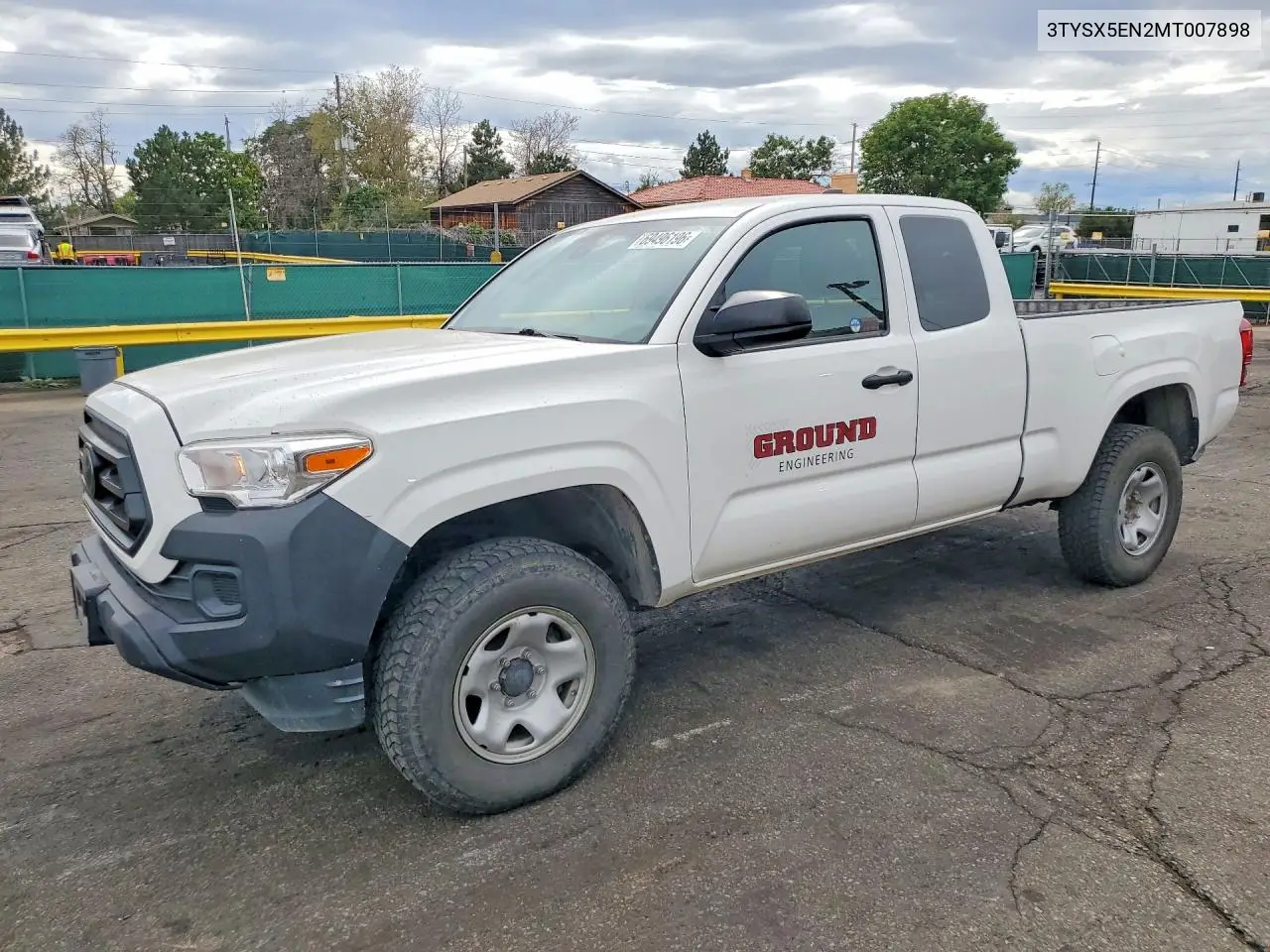 TOYOTA TACOMA 2021, VIN 3TYSX5EN2MT007898