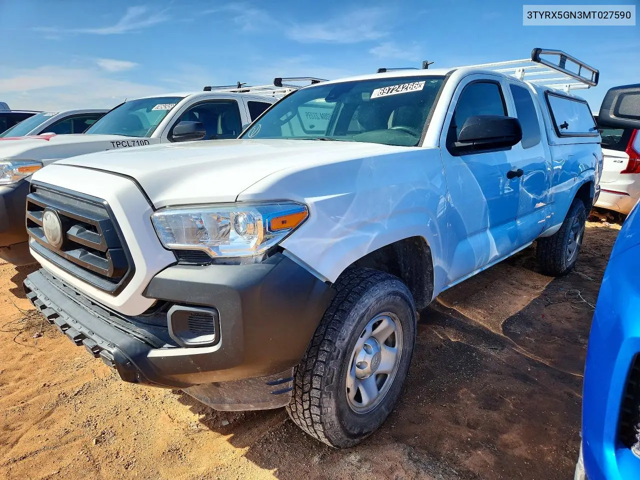 TOYOTA TACOMA 2021, VIN 3TYRX5GN3MT027590