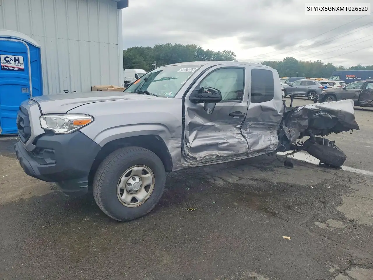 TOYOTA TACOMA 2021, VIN 3TYRX5GNXMT026520