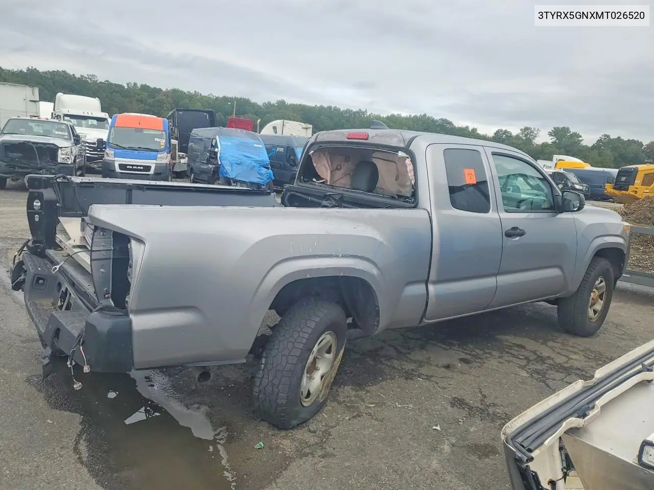 2021 TOYOTA TACOMA VIN 3TYRX5GNXMT026520 — фото 3