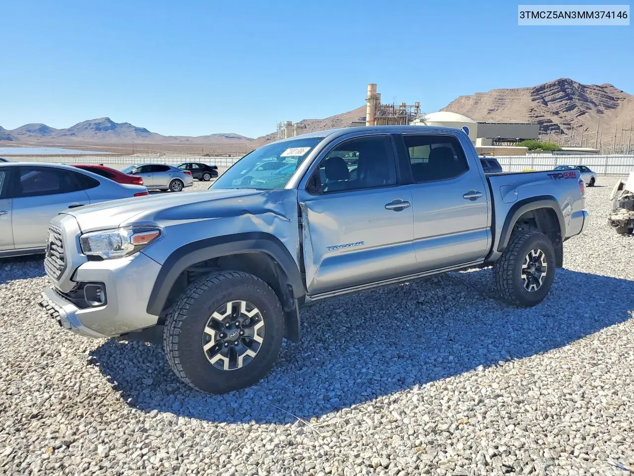 TOYOTA TACOMA 2021, VIN 3TMCZ5AN3MM374146