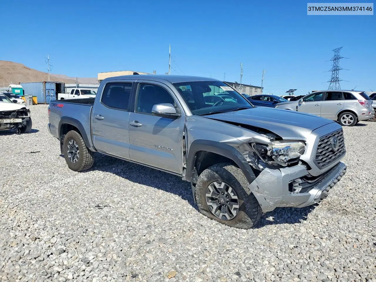 2021 TOYOTA TACOMA VIN 3TMCZ5AN3MM374146 — фото 4