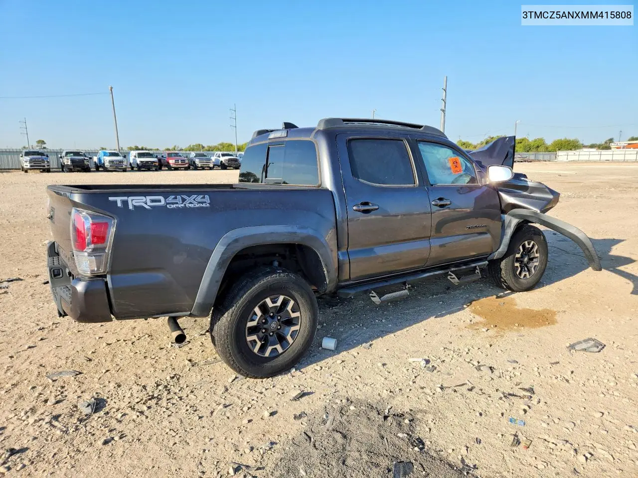 2021 TOYOTA TACOMA VIN 3TMCZ5ANXMM415808 — фото 3
