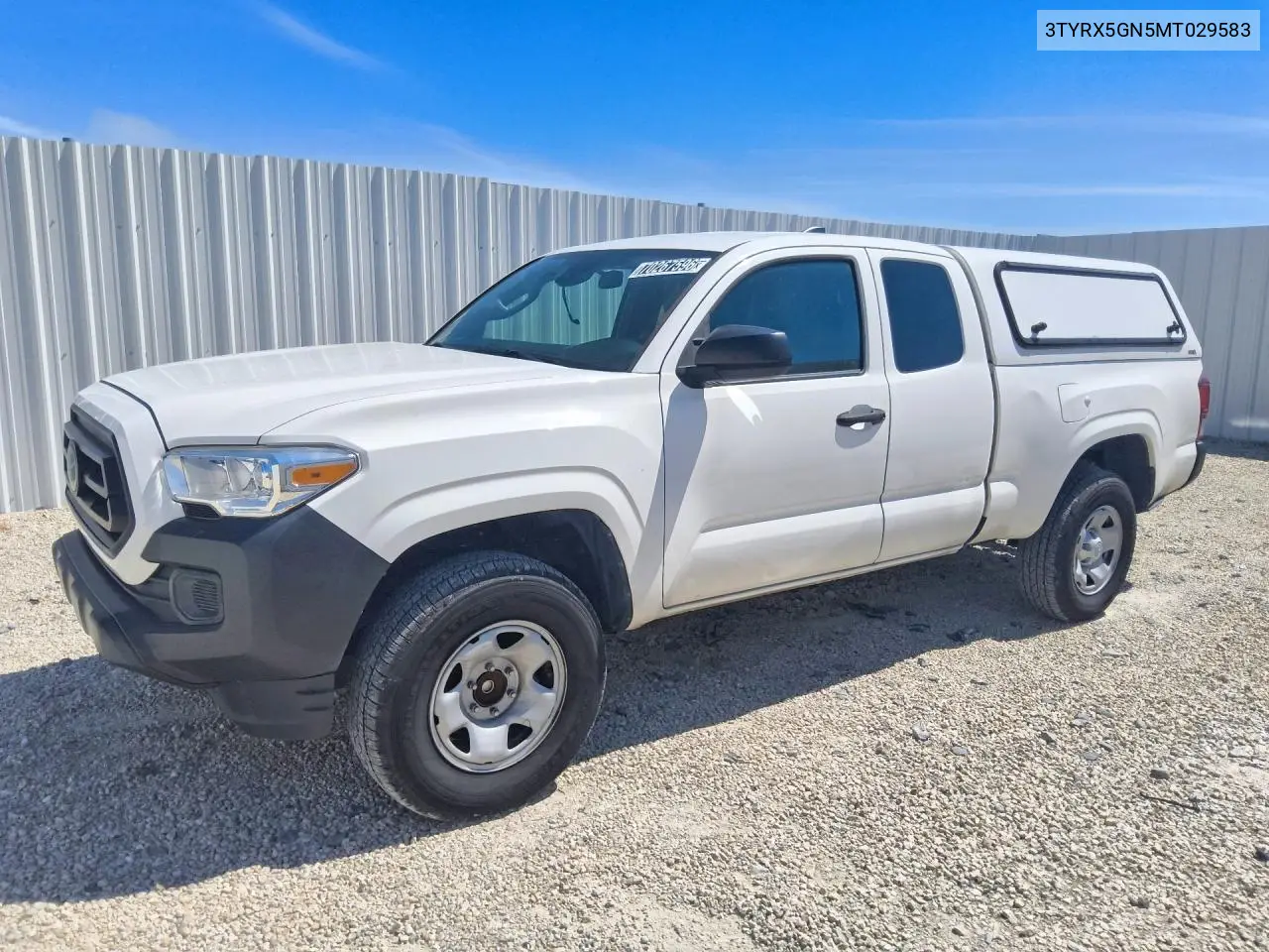TOYOTA TACOMA 2021, VIN 3TYRX5GN5MT029583
