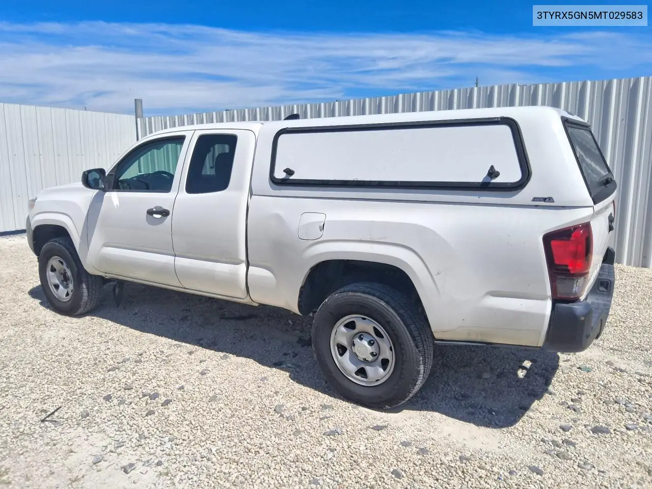 2021 TOYOTA TACOMA VIN 3TYRX5GN5MT029583 — фото 2